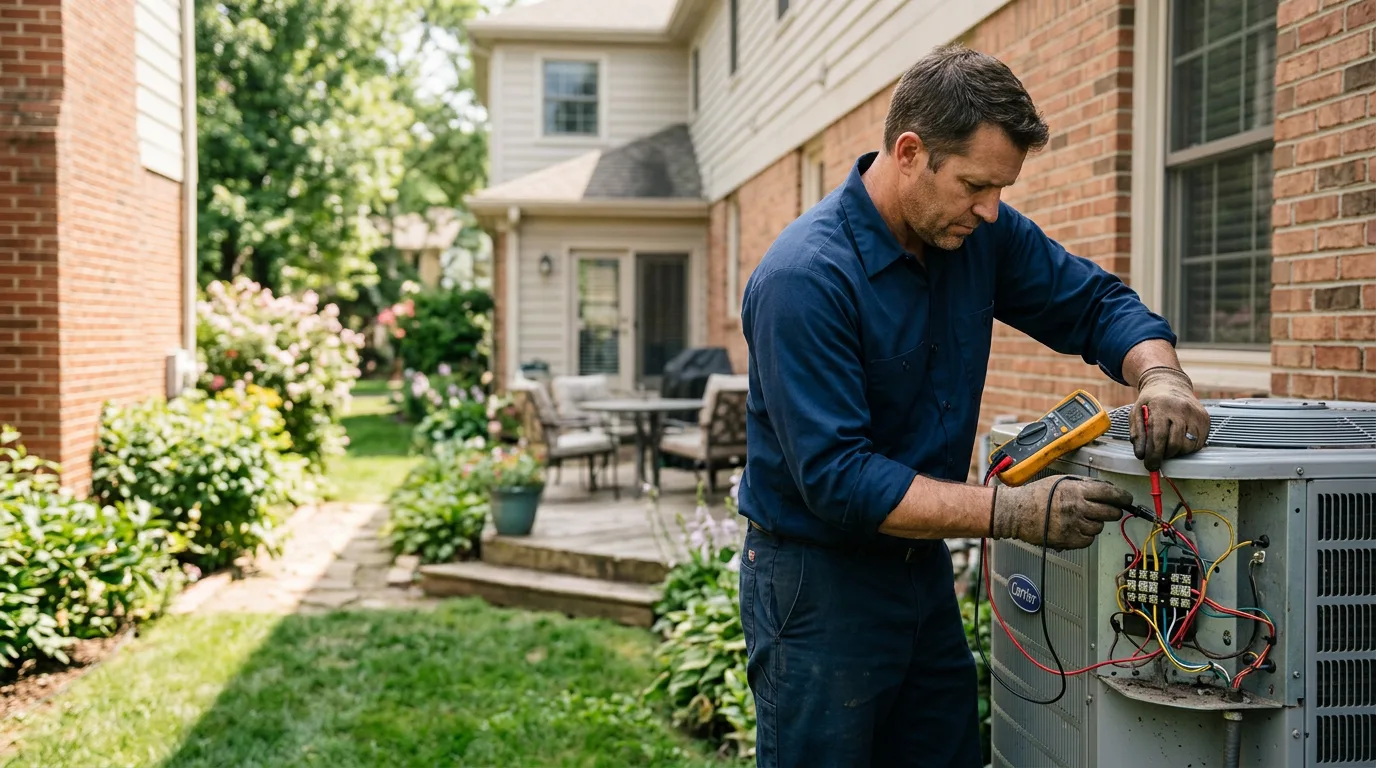 HVAC technician working near Stuart, IA
